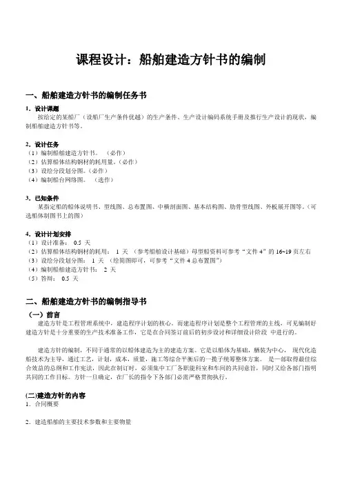 船舶建造方针书