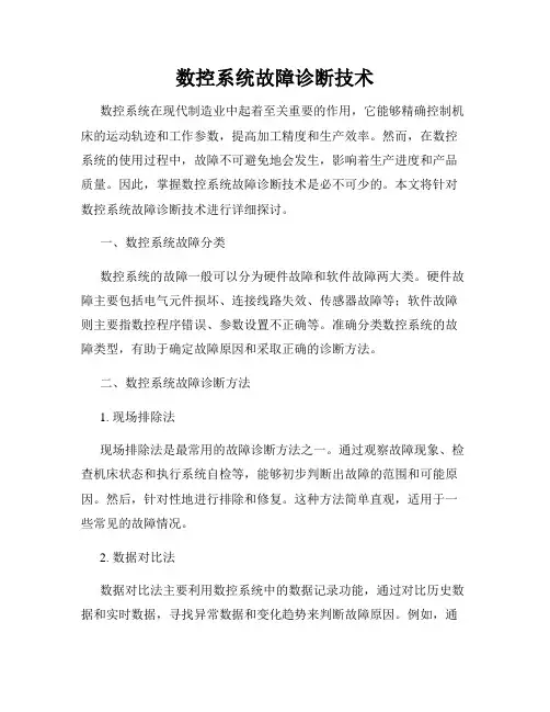 数控系统故障诊断技术