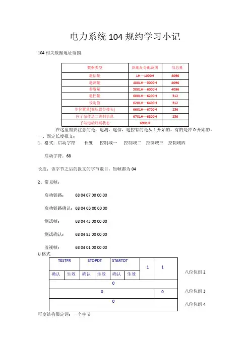 104规约学习小记