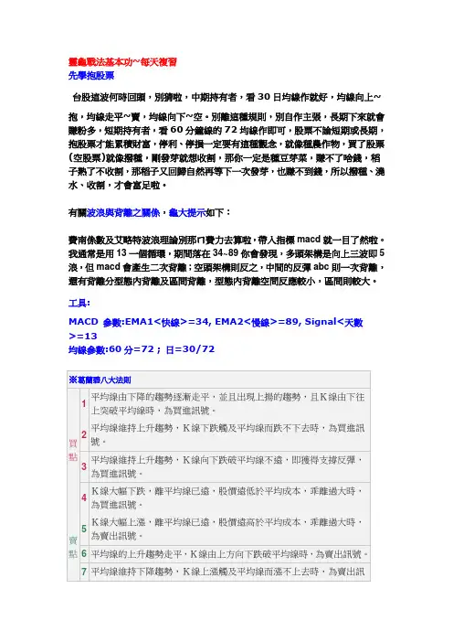 灵龟战法基本功good