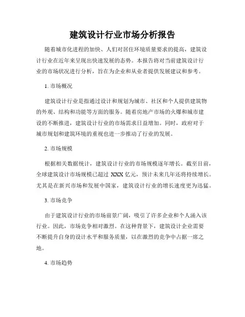建筑设计行业市场分析报告