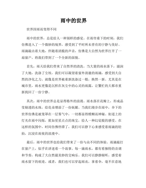  雨中的世界