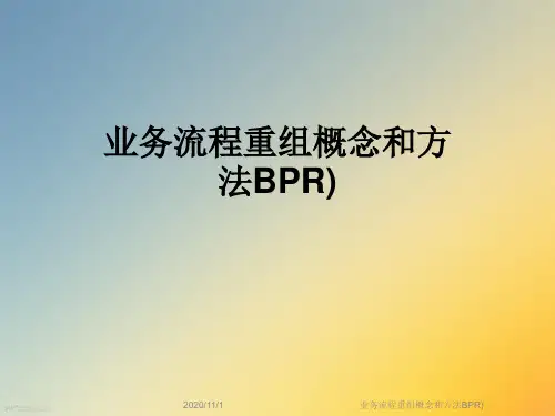 业务流程重组概念和方法BPR)