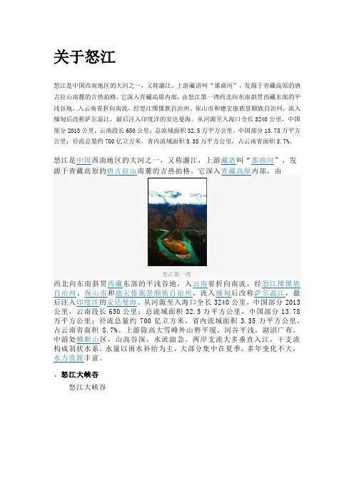 怒江背景