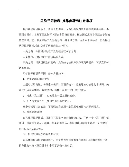 思维导图教程 操作步骤和注意事项