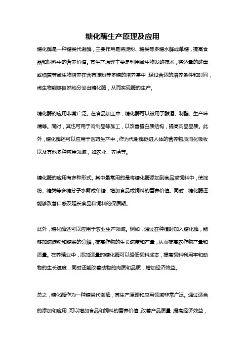 糖化酶生产原理及应用