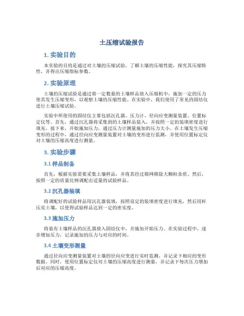 土压缩试验报告