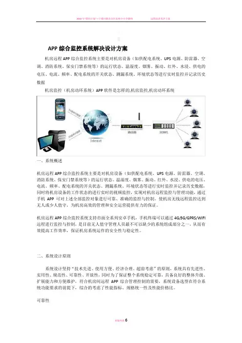 远程手机APP综合监控系统解决设计方案