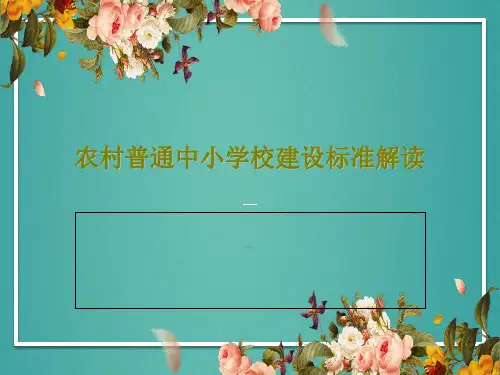 农村普通中小学校建设标准解读共85页