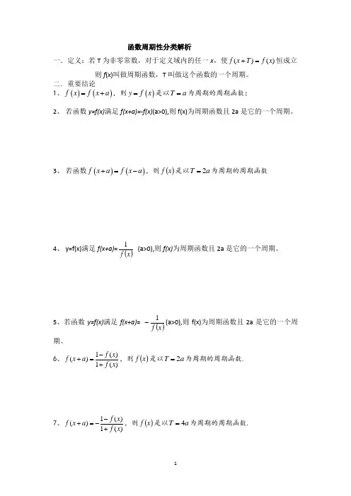 (完整版)函数的周期性练习题兼答案