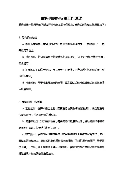 盾构机的构成和工作原理