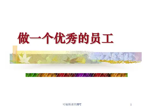 如何做一名优秀的员工ppt课件