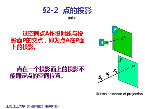 机械工程制图教程2-2点、线、面的投影