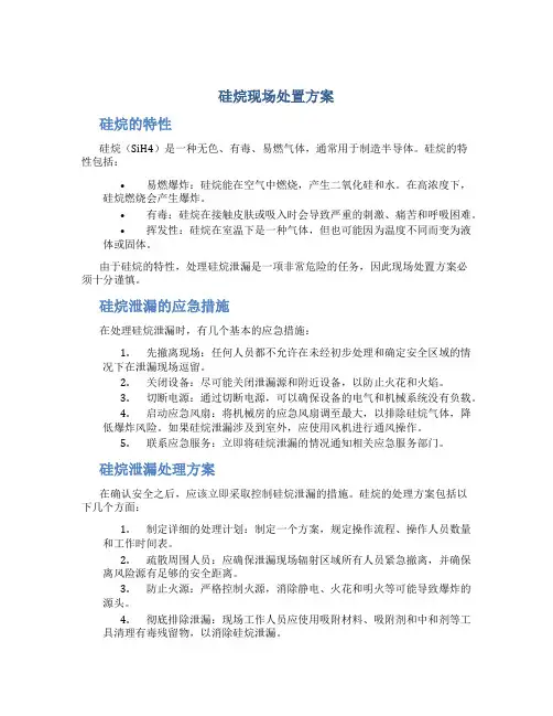 硅烷现场处置方案
