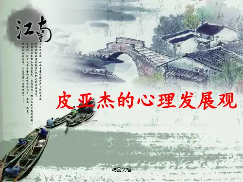 皮亚杰的心理发展观