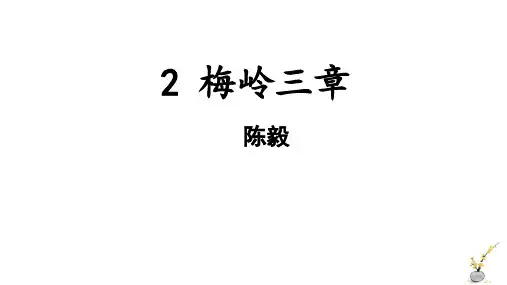 第2课《梅岭三章》课件 2023-2024学年统编版语文九年级下册
