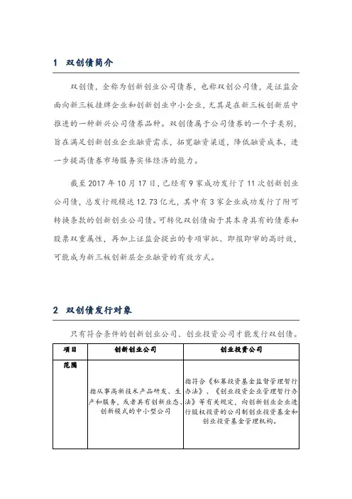 双创债总结