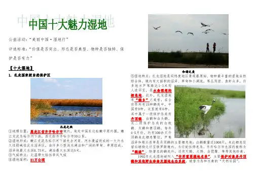 中国十大魅力湿地