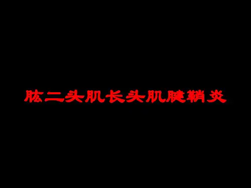 肱二头肌长头肌腱鞘炎培训课件