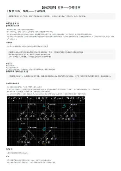 【数据结构】排序——外部排序
