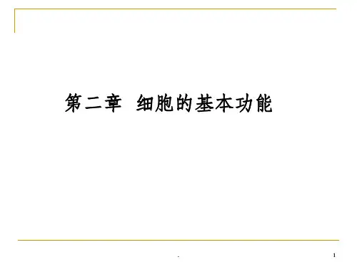 细胞基本功能ppt课件