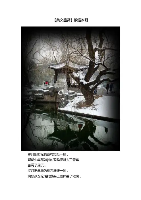 【美文鉴赏】读懂岁月