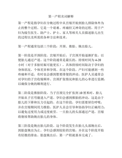 第一产程名词解释