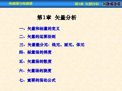 电磁场与电磁波-第1章矢量分析