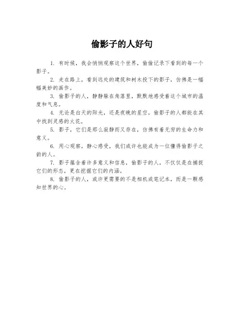 偷影子的人好句