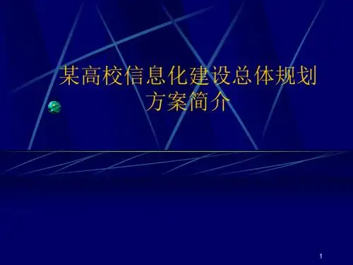 高校信息化建设总体规划ppt课件