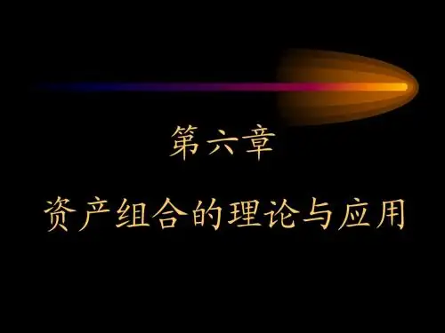公司理财第六章资产组合的理论与应用