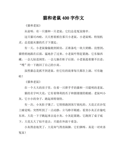 猫和老鼠400字作文
