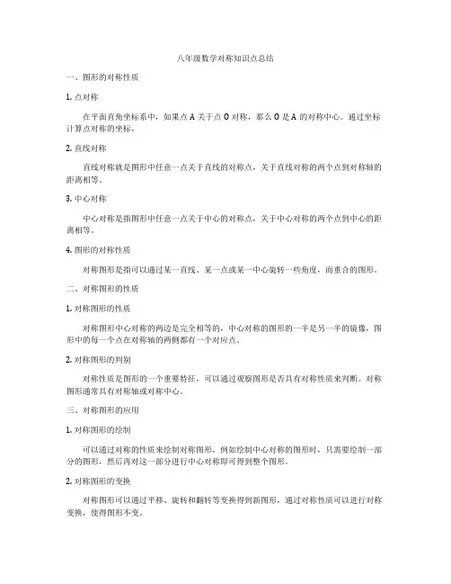 八年级数学对称知识点总结