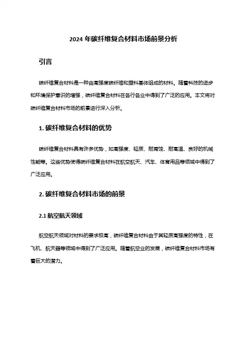 2024年碳纤维复合材料市场前景分析