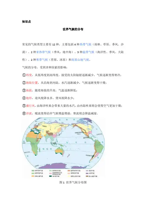 高中地理——每日讲1题(世界气候分布、寒流暖流、垂直地带性)