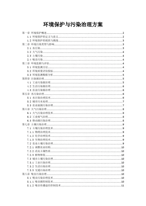 环境保护与污染治理方案