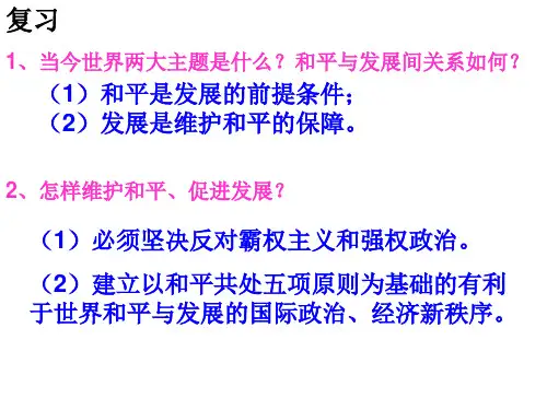 新人教版政治必修2《世界多极化：不可逆转》