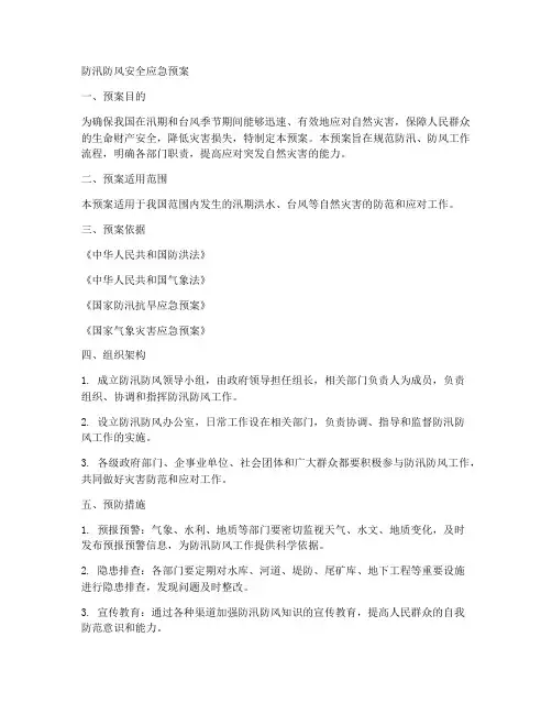 防汛_防风_安全应急预案