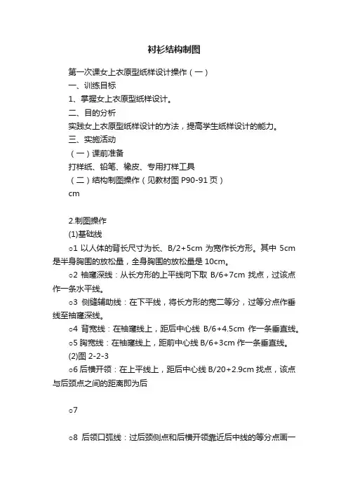 衬衫结构制图