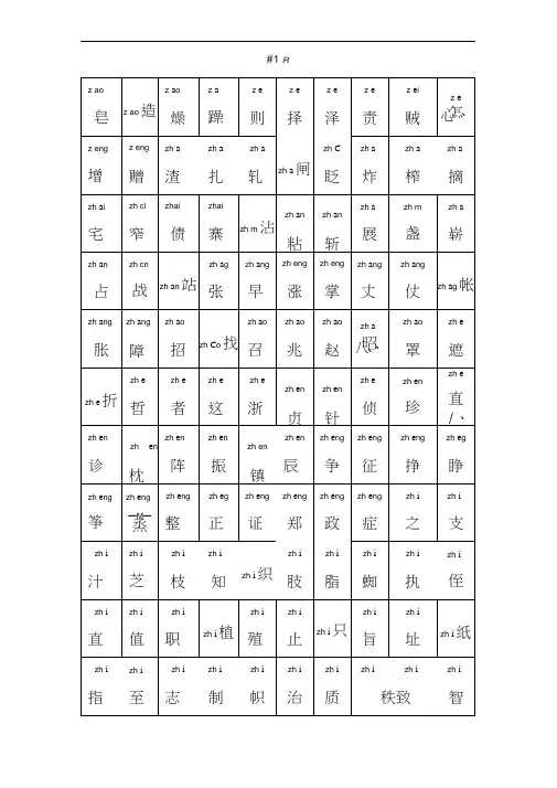 常用汉字(带拼音)