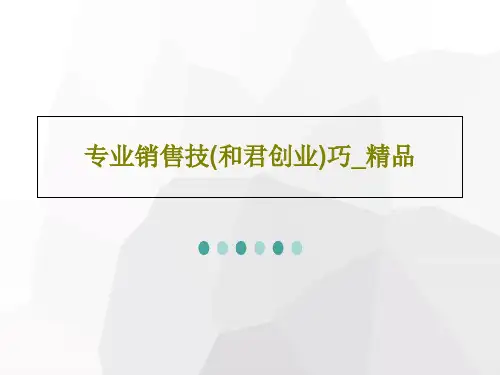 专业销售技(和君创业)巧_精品共67页PPT