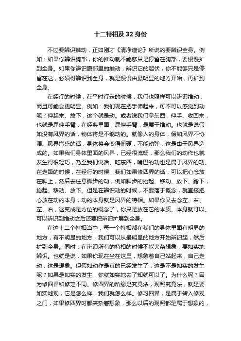 十二特相及32身份