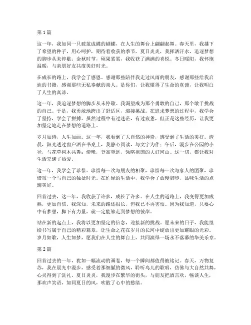 文艺范的年度总结(3篇)