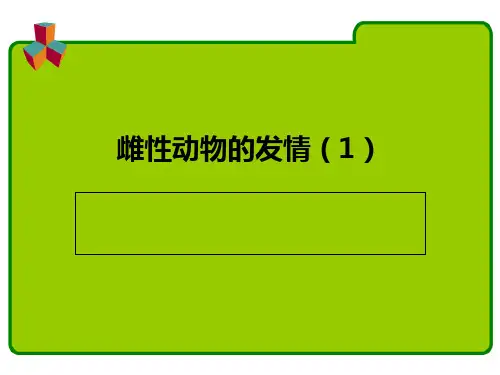 牛羊繁殖技术—发情、发情鉴定技术(牛羊生产课件)