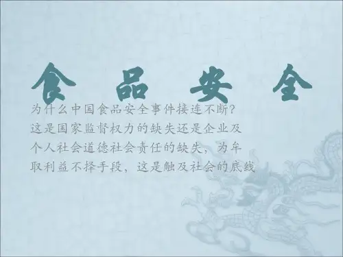 《课件食品安全问题》PPT课件