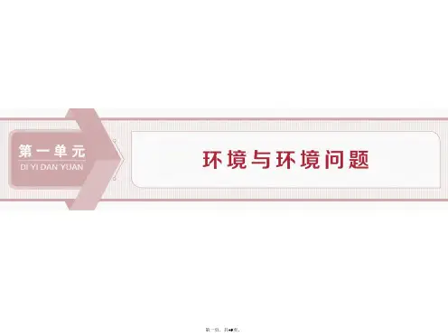 鲁教版地理选修六新素养同步课件第一单元第一节人类环境