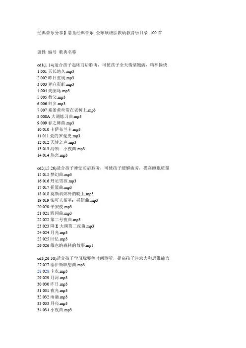 经典音乐分享