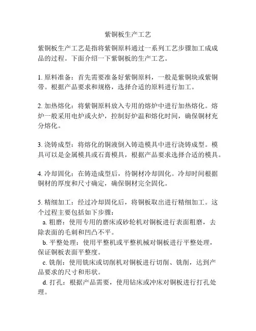 紫铜板生产工艺