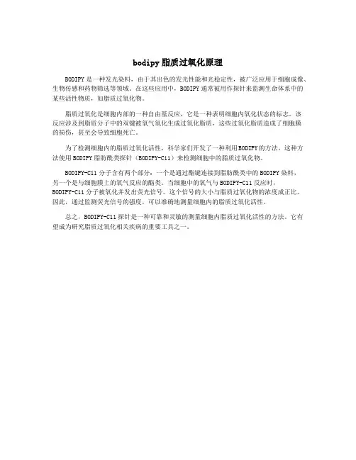 bodipy脂质过氧化原理