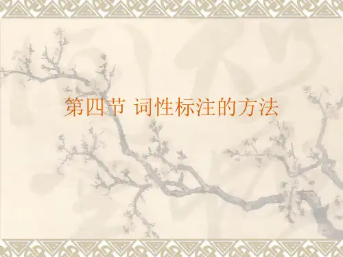 词性标注的方法